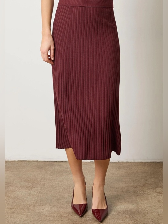 Abercrombie & Fitch Dresses & Skirts - NWT Abercrombie & Fitch 100% Merino Wool Brown Ribbed Midi Maxi Skirt Size XL